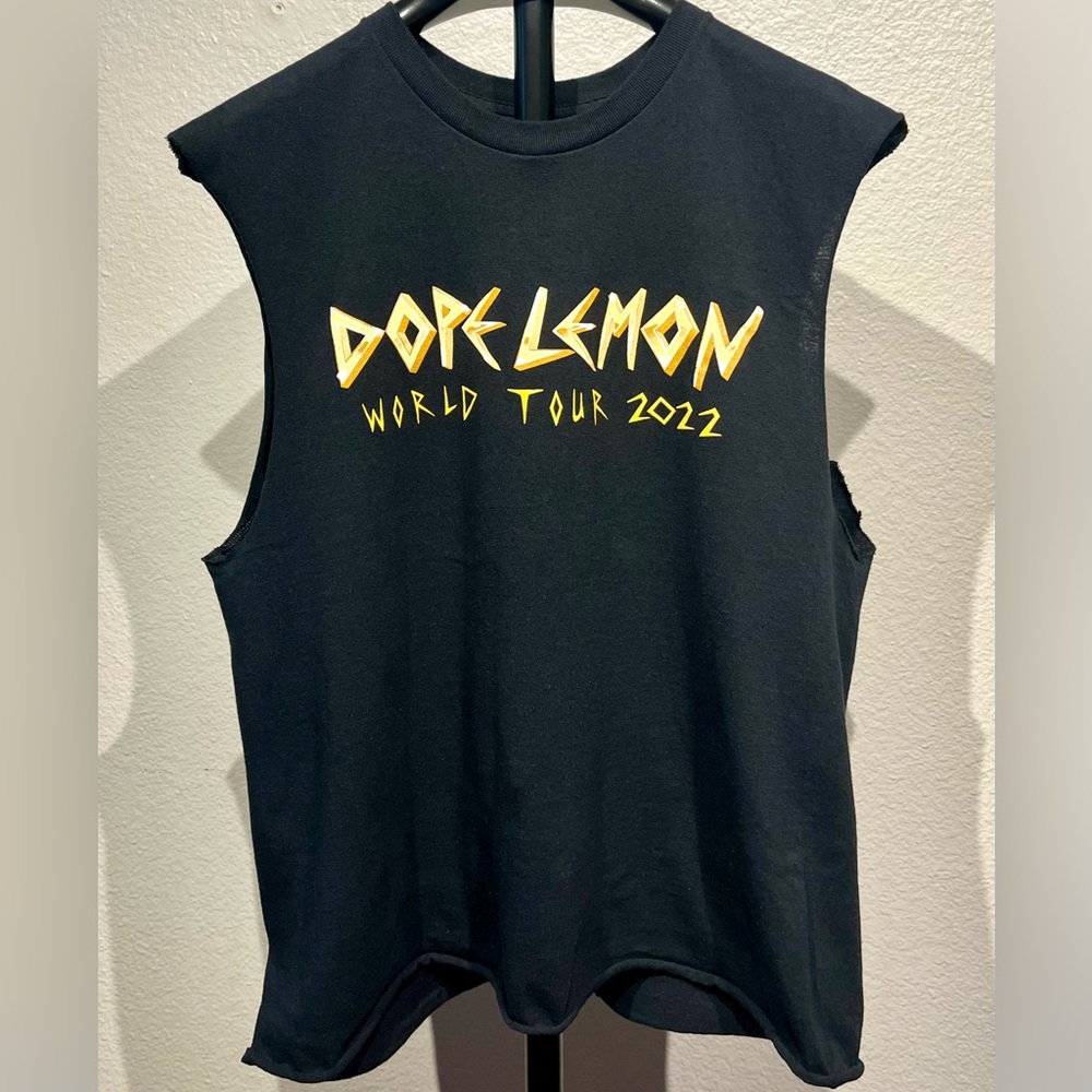 Dope Lemon World Tour 2022 Black Sleeveless Concert Tee - Size M (Unisex)